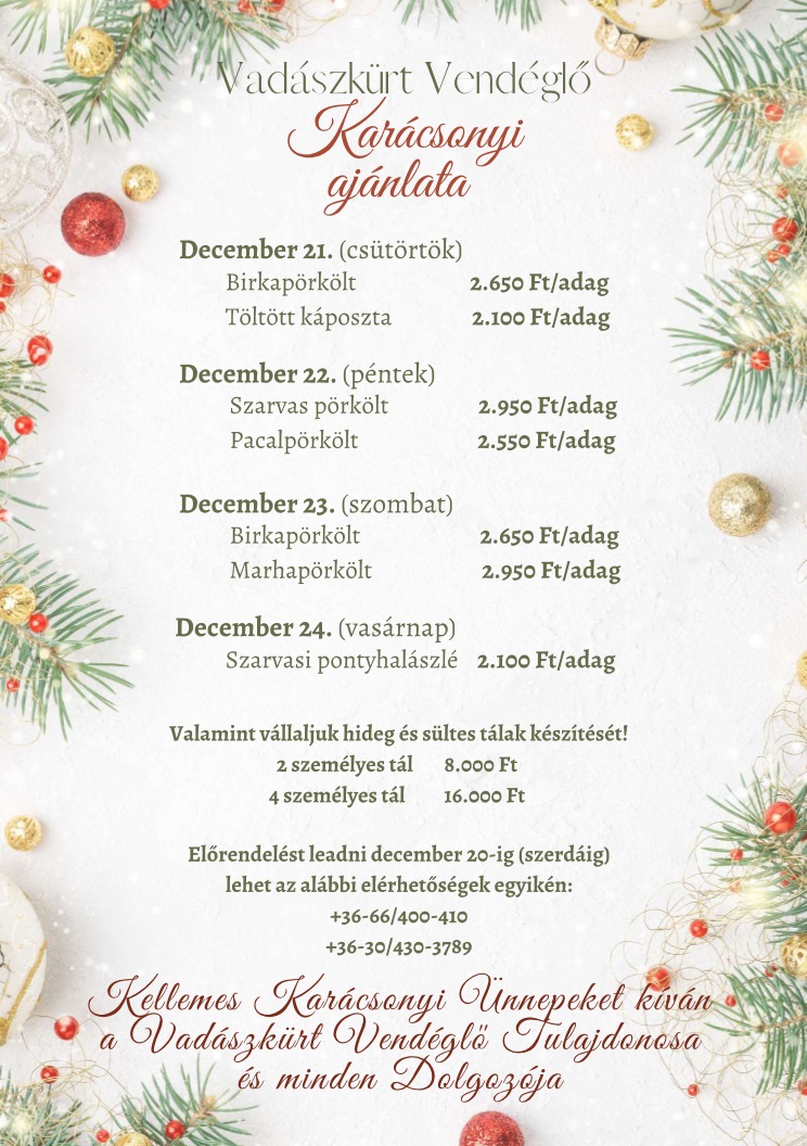 Karácsonyi Ajánlat